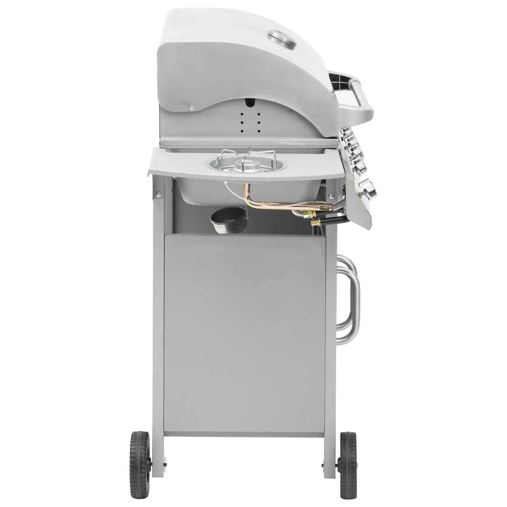 Gasbarbecue 4+1 Kookzone Roestvrij Staal Kleurig