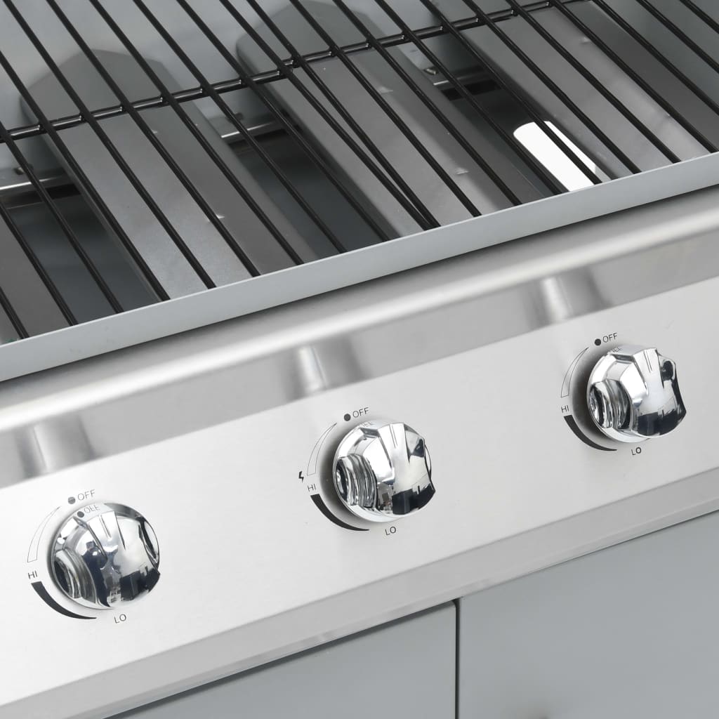 Gasbarbecue 4+1 Kookzone Roestvrij Staal Kleurig