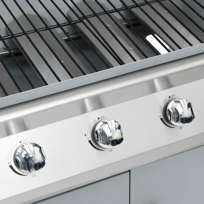 Gasbarbecue 4+1 Kookzone Roestvrij Staal Kleurig