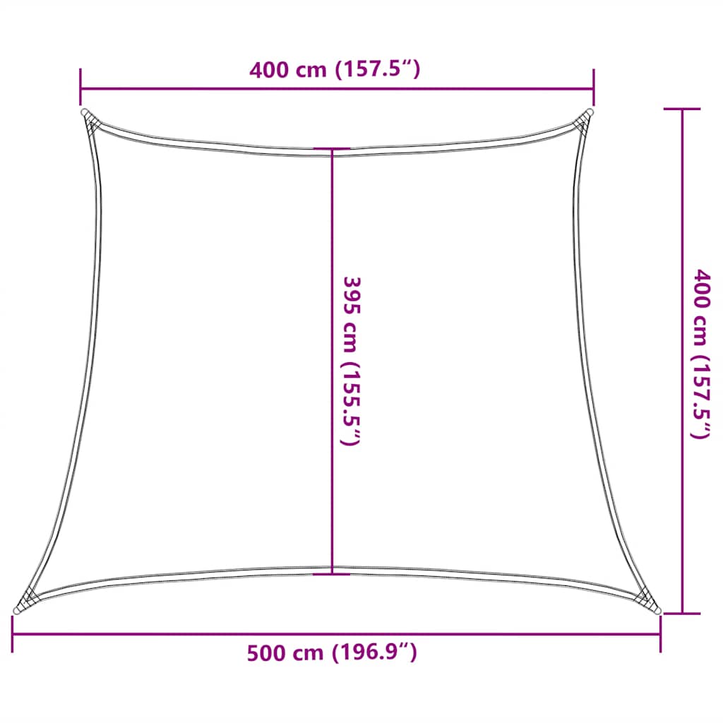 Zonnezeil Trapezium 160 G/M² Hdpe Lichtgroen