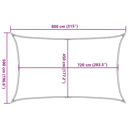 Zonnezeil 160 G/M² Rechthoekig Hdpe Geel
