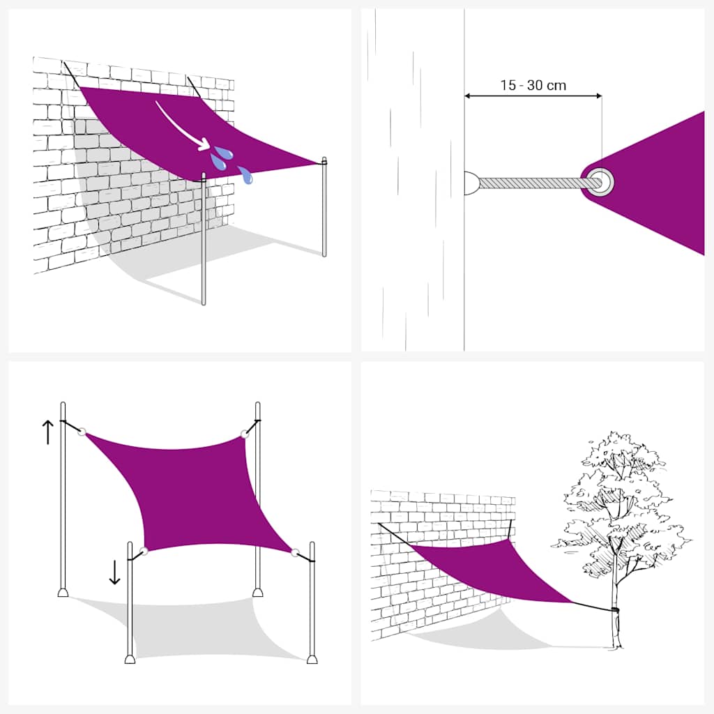 Zonnezeil 160 G/M² Trapezium Hdpe Geel