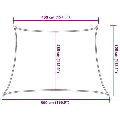 Zonnezeil 160 G/M² Trapezium Hdpe Geel