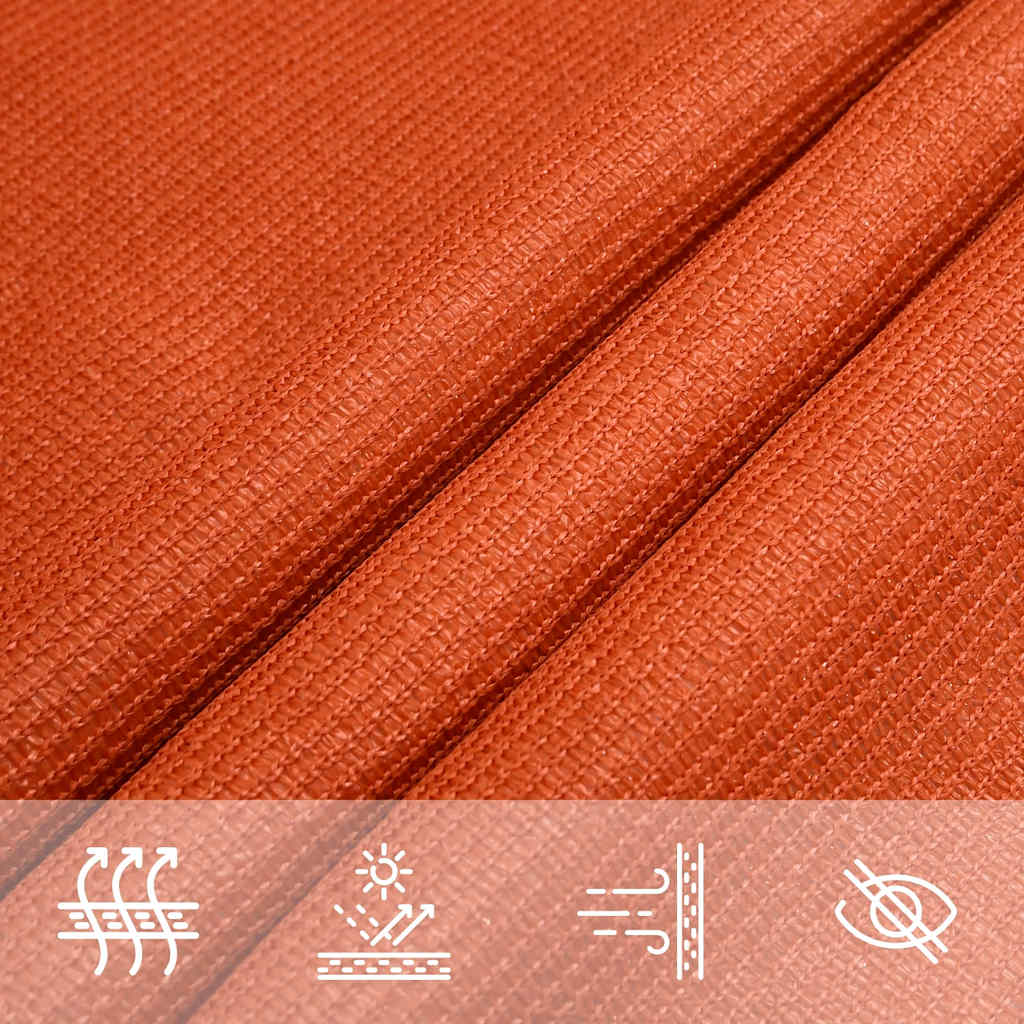 Zonnezeil 160 G/M² Rechthoekig Hdpe Oranje