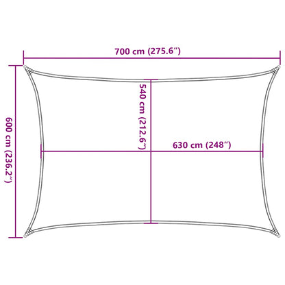 Zonnezeil 160 G/M² Rechthoekig Hdpe Oranje