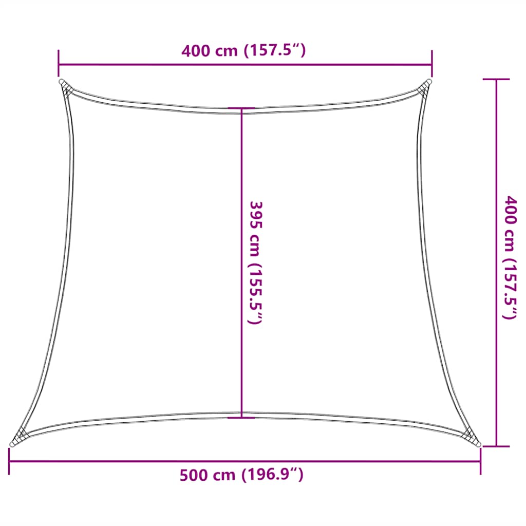 Zonnezeil 160 G/M² Trapezium Hdpe Zwart