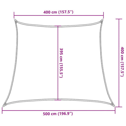 Zonnezeil 160 G/M² Trapezium Hdpe Bruin