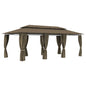 Prieel Met Gordijnen 180 G/M² 600X298X270 Cm