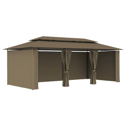 Prieel Met Gordijnen 180 G/M² 600X298X270 Cm