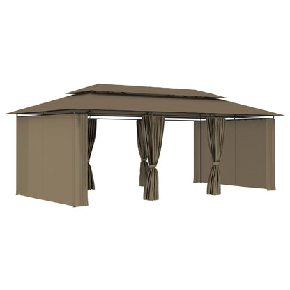 Prieel Met Gordijnen 180 G/M² 600X298X270 Cm