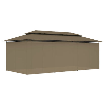 Prieel Met Gordijnen 180 G/M² 600X298X270 Cm