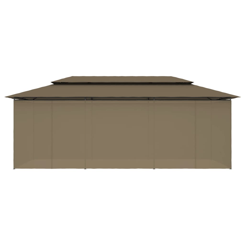Prieel Met Gordijnen 180 G/M² 600X298X270 Cm