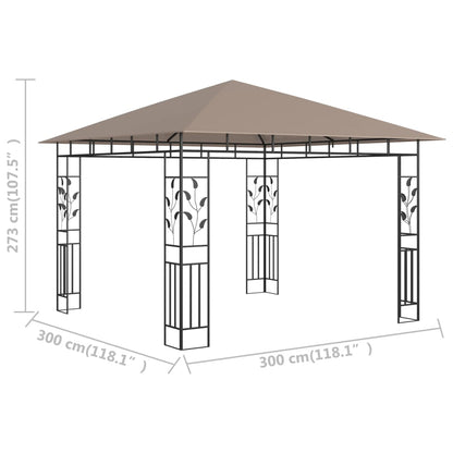 Prieel Met Klamboe 3X3X2,73 M 180 G/M²