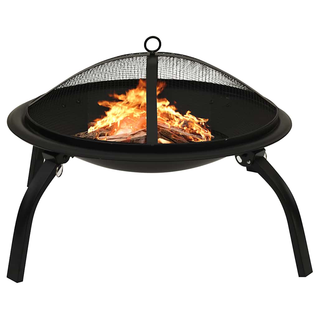Vuurschaal En Barbecue 2-In-1 Met Pook 56X56X49 Cm Rvs