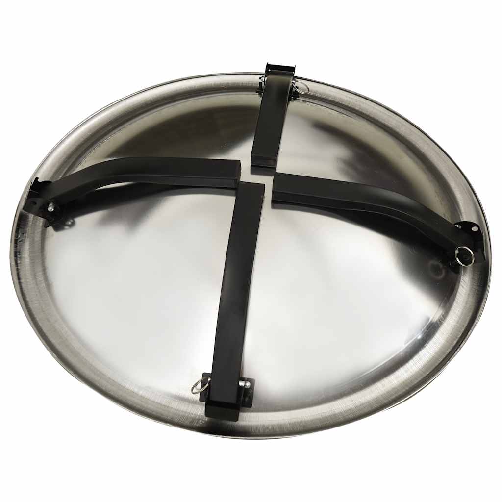 Vuurschaal En Barbecue 2-In-1 Met Pook 56X56X49 Cm Rvs