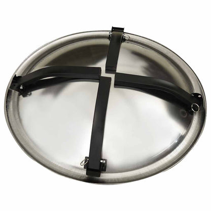 Vuurschaal En Barbecue 2-In-1 Met Pook 56X56X49 Cm Rvs