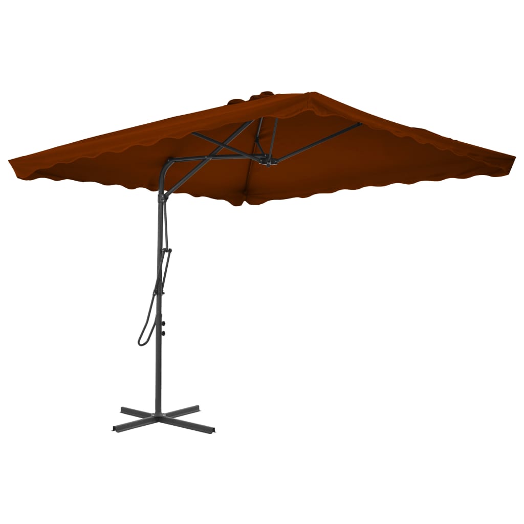 Parasol Met Stalen Paal 250X250 Cm Groen
