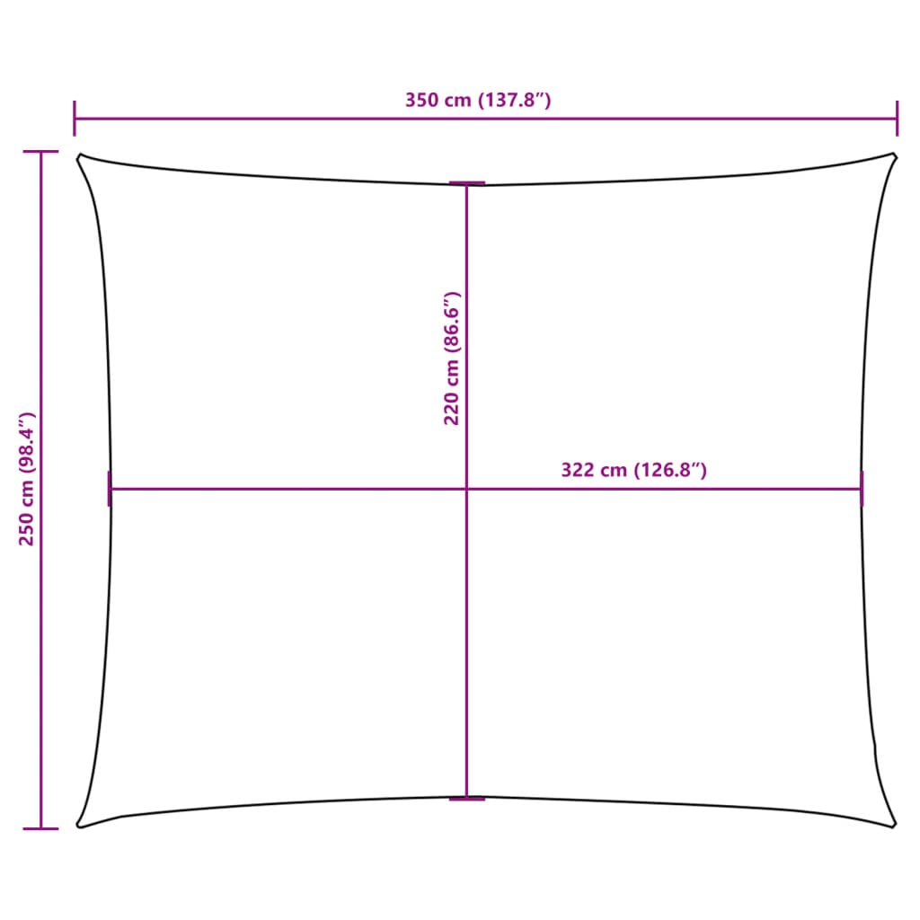 Zonnescherm Rechthoekig 2,5X3,5 M Oxford Stof Wit
