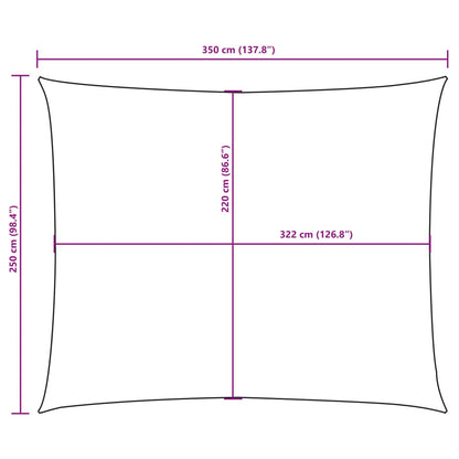 Zonnescherm Rechthoekig 2,5X3,5 M Oxford Stof Wit