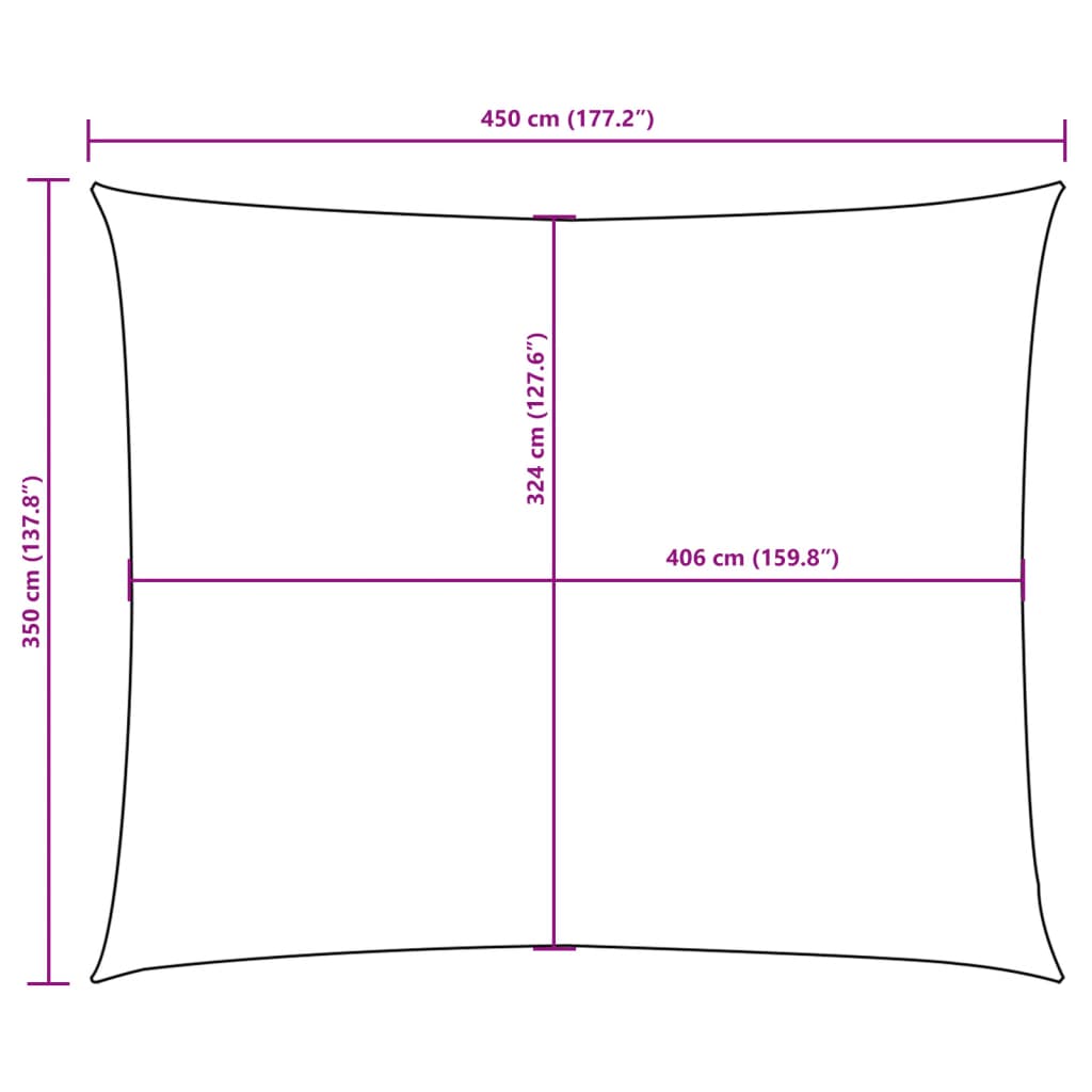 Zonnescherm Rechthoekig 3,5X4,5 M Oxford Stof Taupe