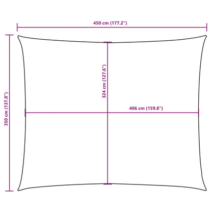 Zonnescherm Rechthoekig 3,5X4,5 M Oxford Stof Taupe