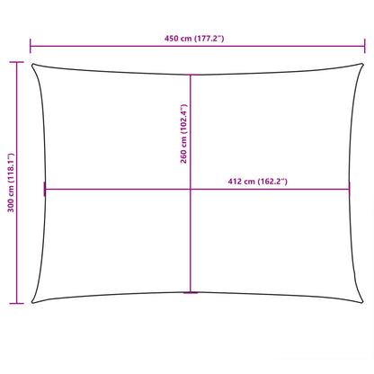 Zonnescherm Rechthoekig 3X4,5 M Oxford Stof Rood