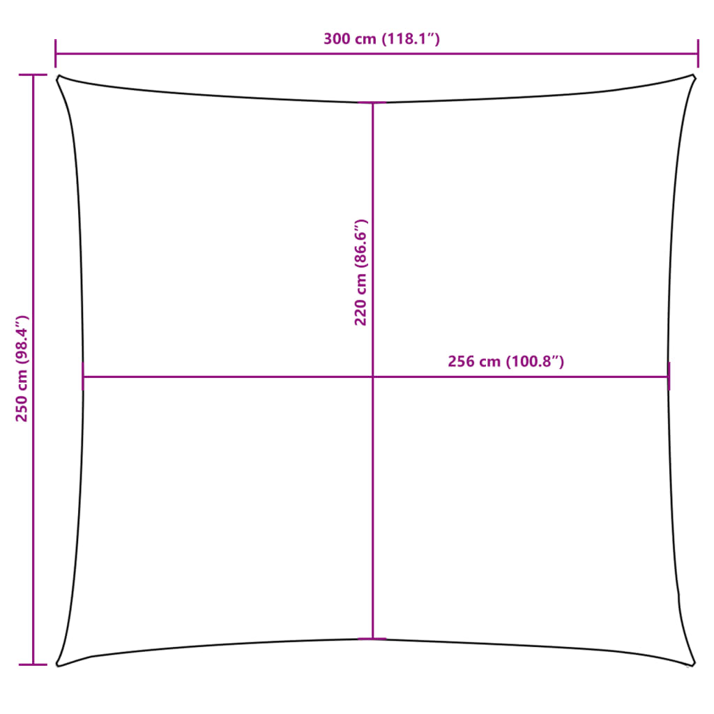 Zonnescherm Rechthoekig 2,5X3 M Oxford Stof Oranje