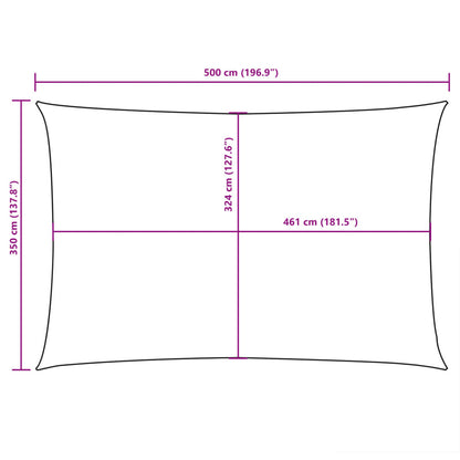 Zonnescherm Rechthoekig 3,5X5 M Oxford Stof Bruin