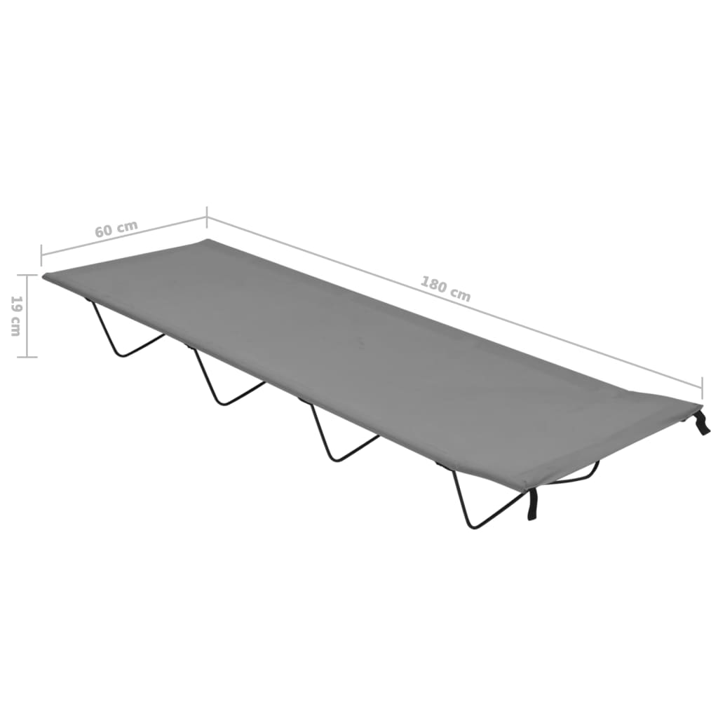 Campingbed 180X60X19 Cm Oxford Stof En Staal