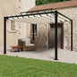 Prieel Met Lamellendak Stof En Aluminium Kleurig
