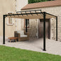 Prieel Met Lamellendak Stof En Aluminium Kleurig