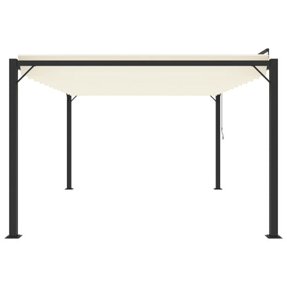 Prieel Met Lamellendak Stof En Aluminium Kleurig
