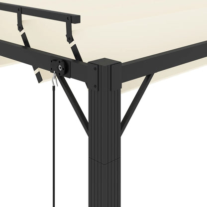 Prieel Met Lamellendak Stof En Aluminium Kleurig