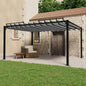 Prieel Met Lamellendak Stof En Aluminium Kleurig