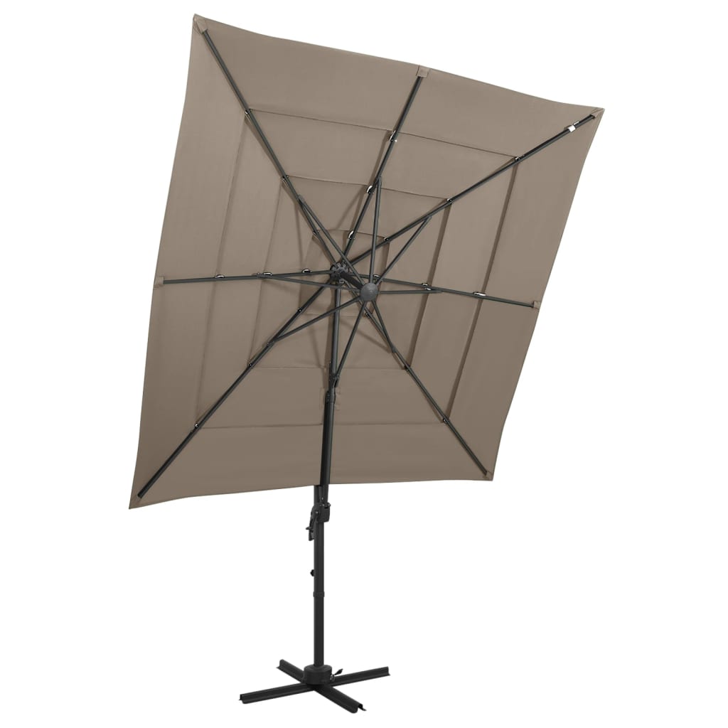Parasol 4-Laags Met Aluminium Paal 250X250 Cm