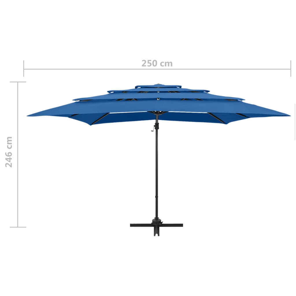 Parasol 4-Laags Met Aluminium Paal 250X250 Cm