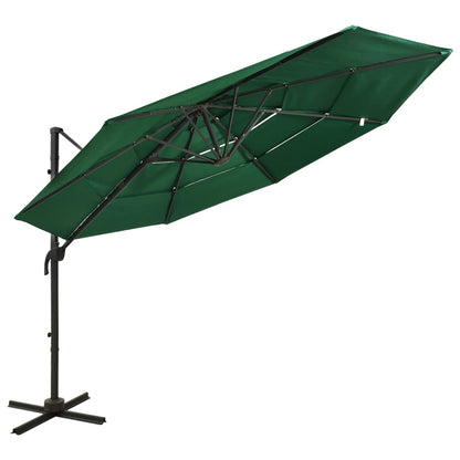 Parasol 4-Laags Met Aluminium Paal 3X3 M