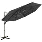 Parasol 4-Laags Met Aluminium Paal 3X3 M