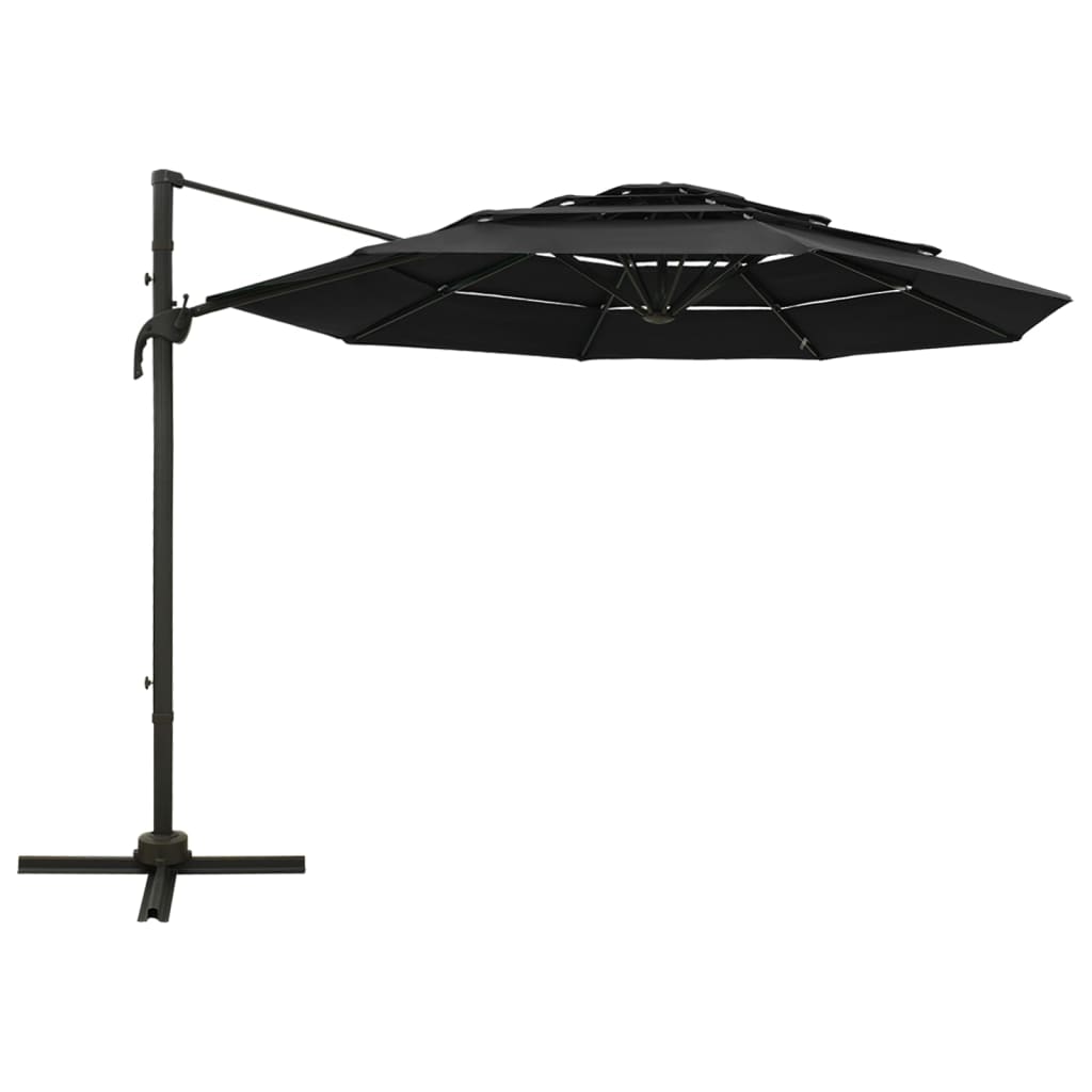 Parasol 4-Laags Met Aluminium Paal 3X3 M