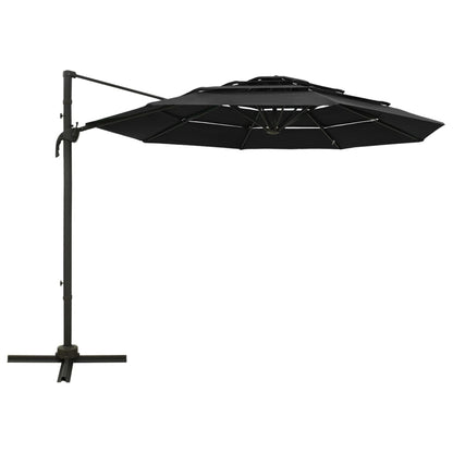 Parasol 4-Laags Met Aluminium Paal 3X3 M