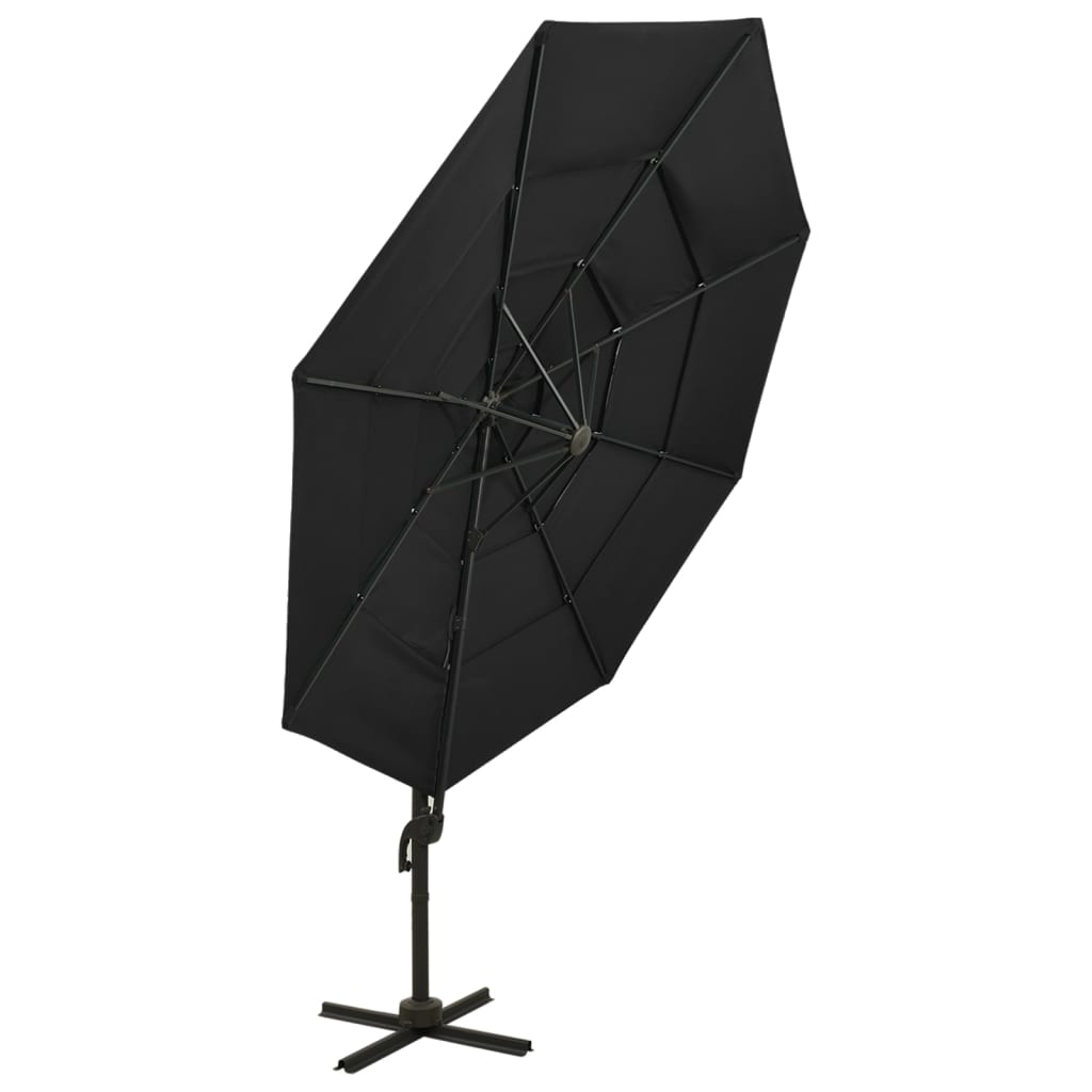 Parasol 4-Laags Met Aluminium Paal 3X3 M