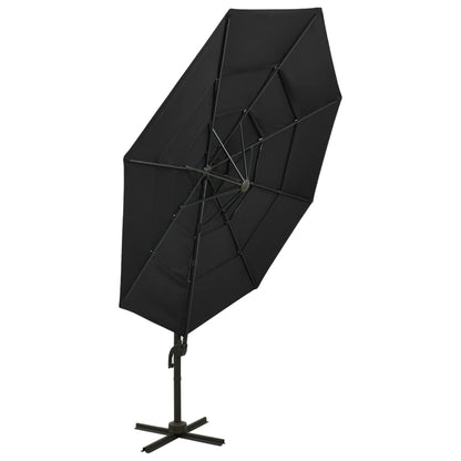 Parasol 4-Laags Met Aluminium Paal 3X3 M