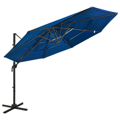 Parasol 4-Laags Met Aluminium Paal 3X3 M