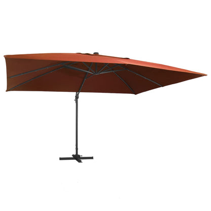 Zweefparasol Met Led En Aluminium Paal 400X300 Cm