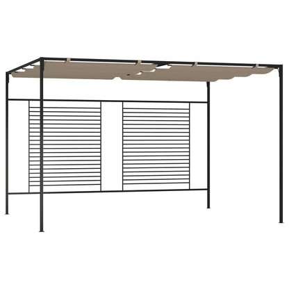 Prieel Met Uittrekbaar Dak 180 G/M² 4X3X2,3 M Kleurig