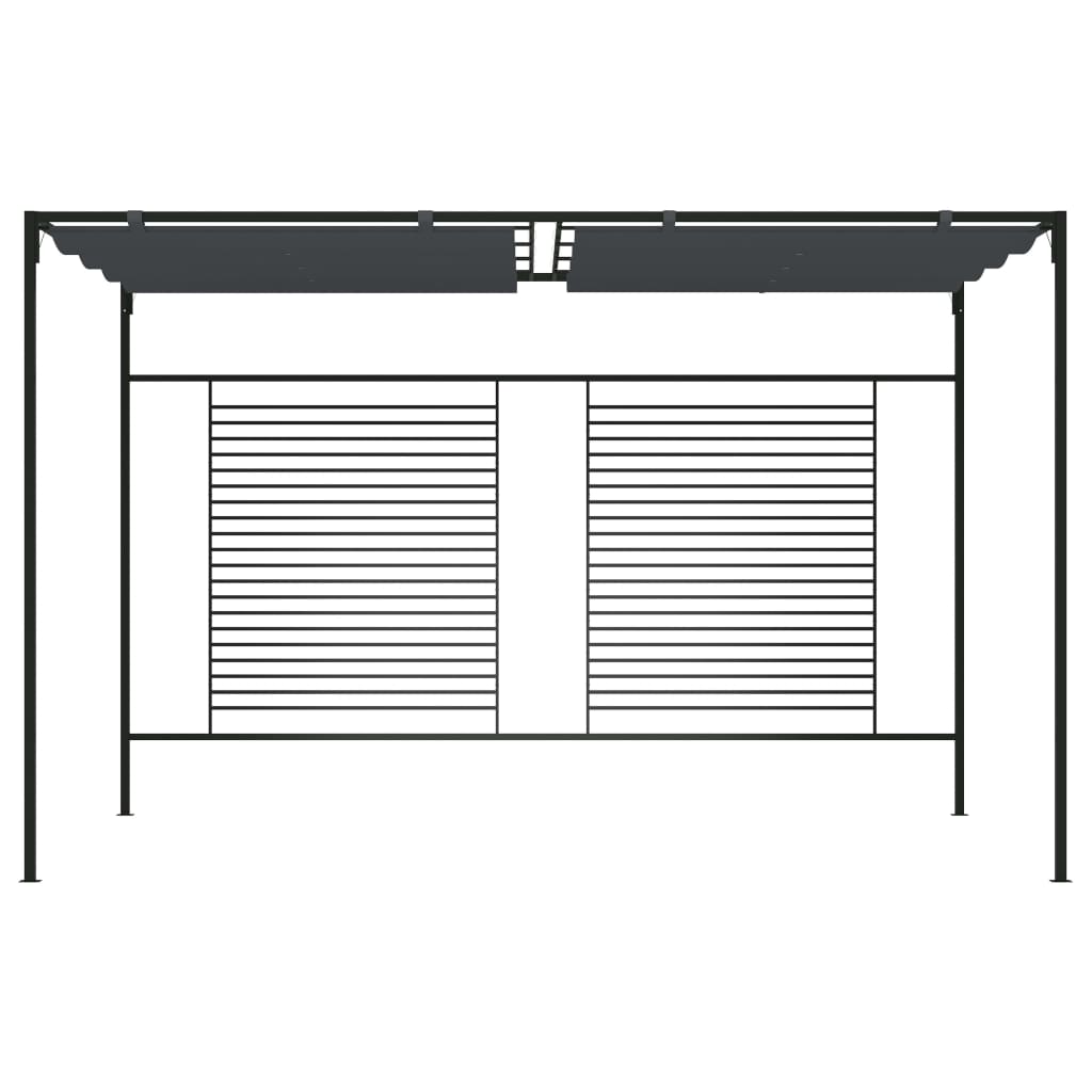 Prieel Met Uittrekbaar Dak 180 G/M² 4X3X2,3 M Kleurig