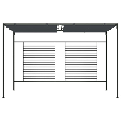 Prieel Met Uittrekbaar Dak 180 G/M² 4X3X2,3 M Kleurig