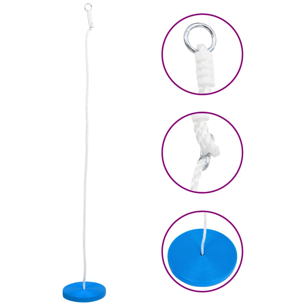 Schotelschommel 200Cm Blauw Crème