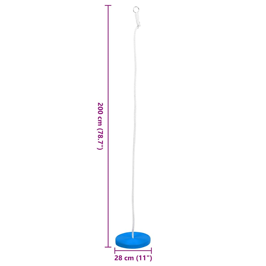 Schotelschommel 200Cm Blauw Crème