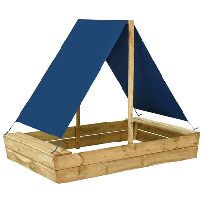 Zandbak Met Dak 80X60X97,5 Cm Geïmpregneerd Grenenhout